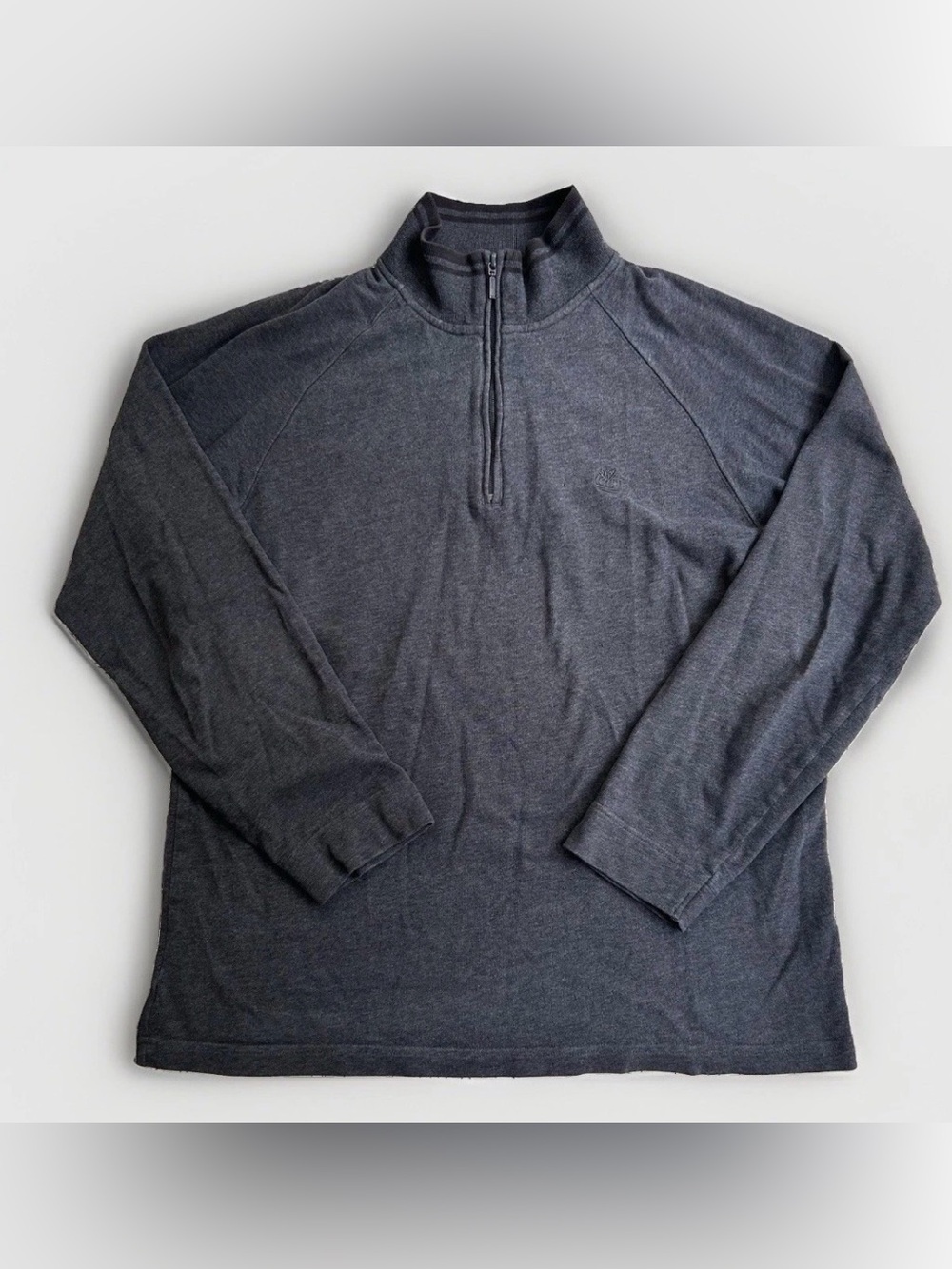 Vintage Timberland Dark Gray Quarter Zip Pull Over Mens Medium